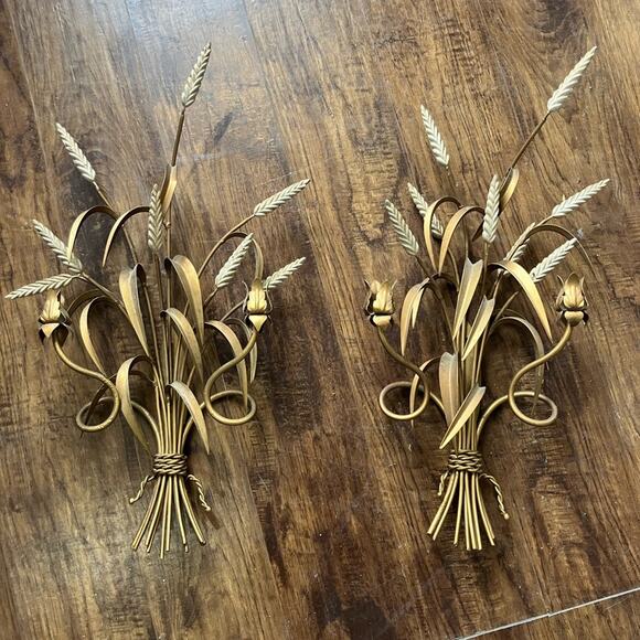 Pair of 1950s Italian Wheat Sheaf Sconces - Picture 7 of 7